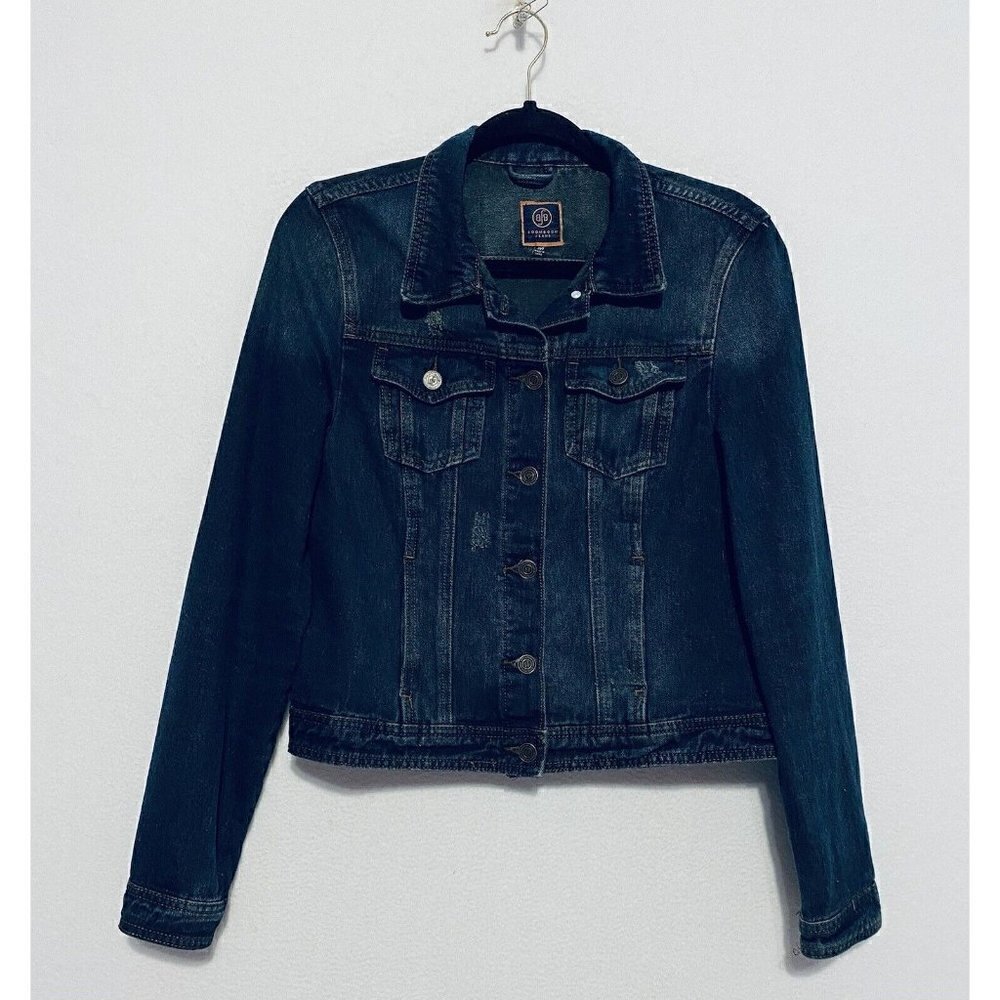 Boom Boom Jeans Denim Jacket Womens Medium Distressed Medium Wash Boho